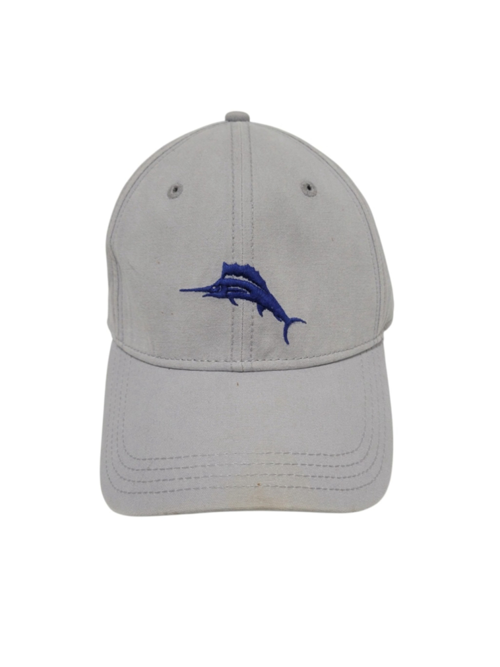 Tommy Bahama Relax Gray Trucker Fish Logo Marlin Cap Hat Non'Strapback Pre-owned